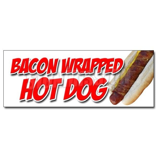 BACON WRAPPED HOT DOG DECAL sticker texas tommy cheese deep fried stick